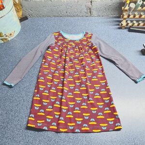 Hanna Andersson Cotton Long Sleeved Dress, Size 130, #43653, NWOT